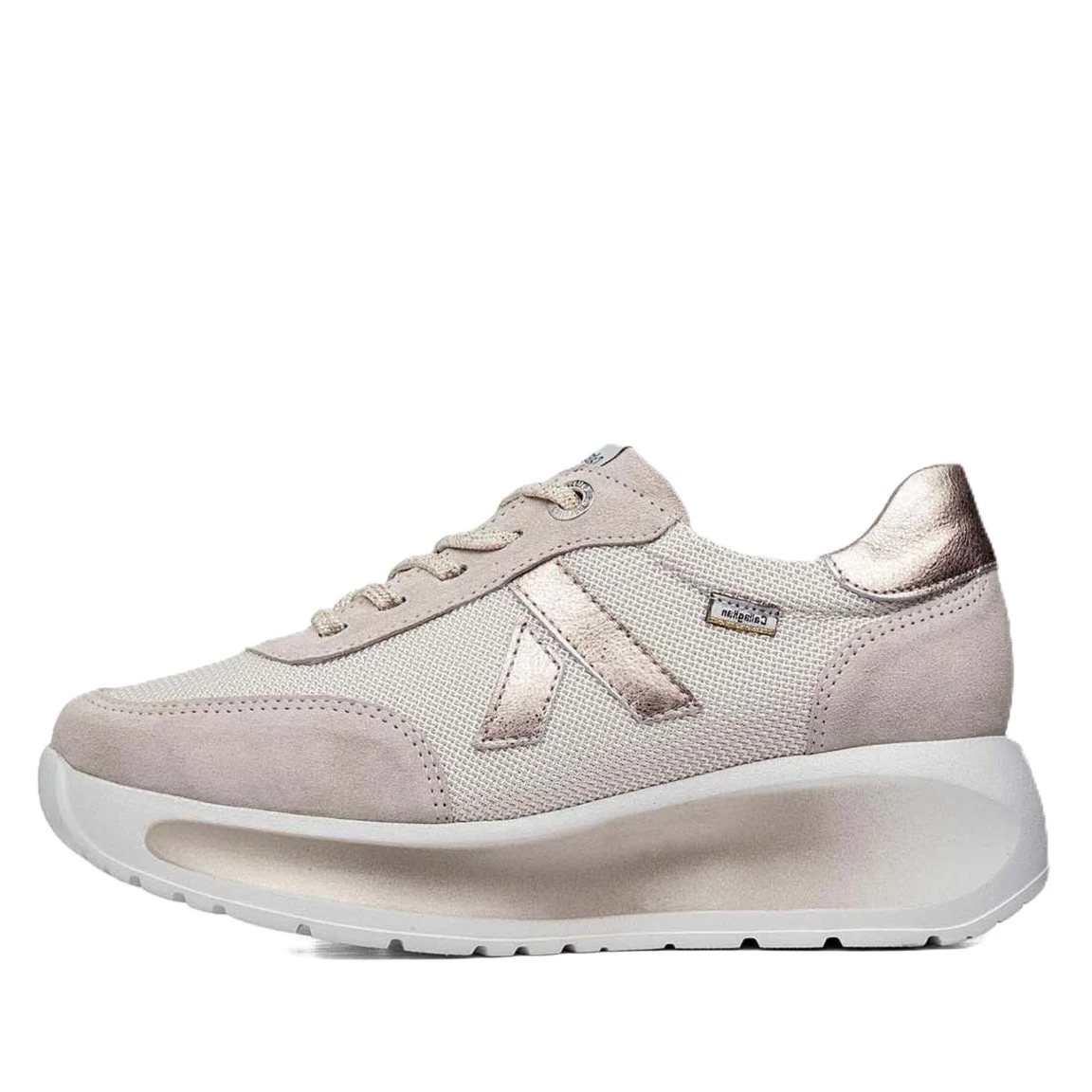 SNEAKERS BASSE 61609 DONNA BEIGE