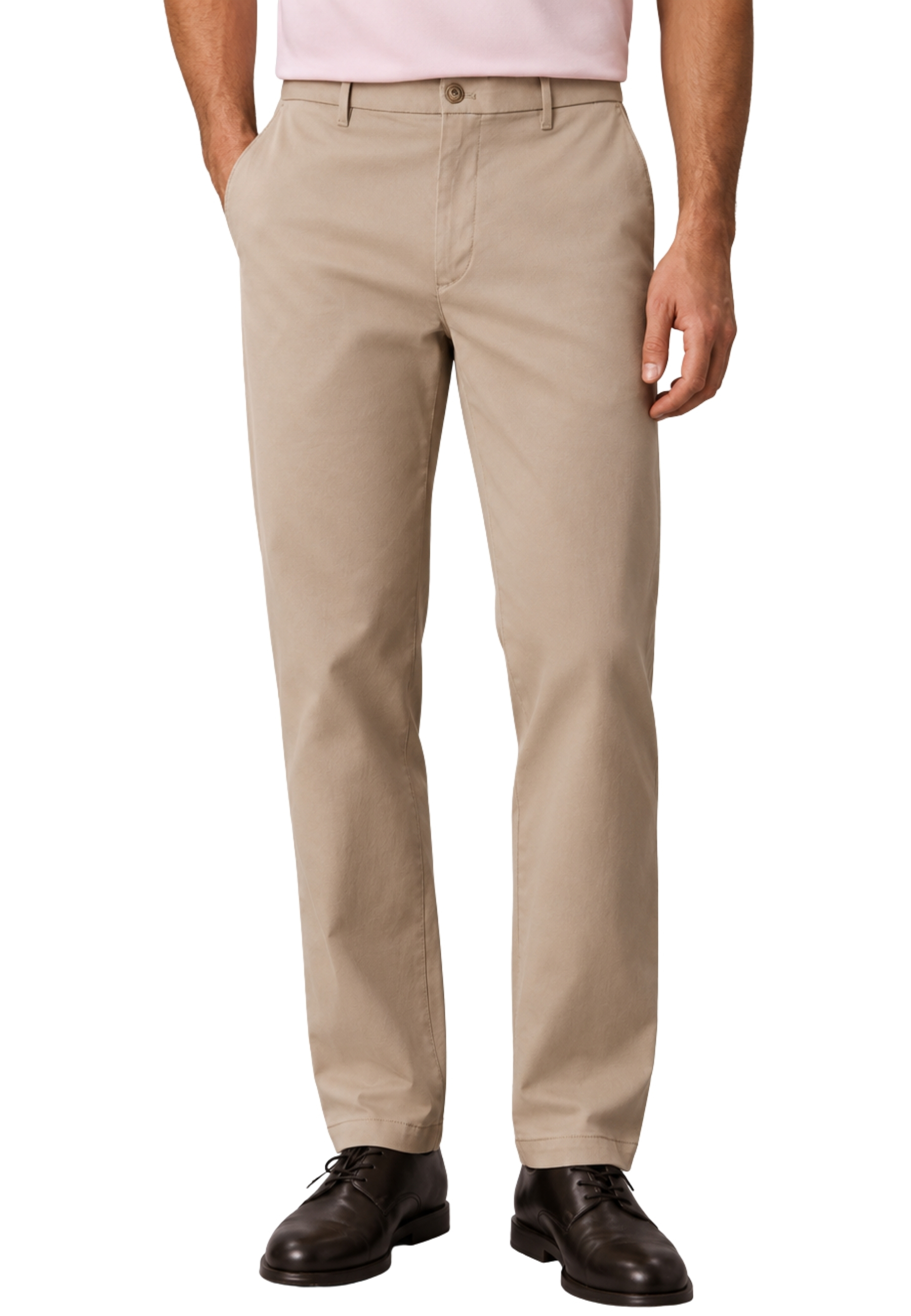 PANTALONI CHINO REGULAR FIT UOMO BEIGE