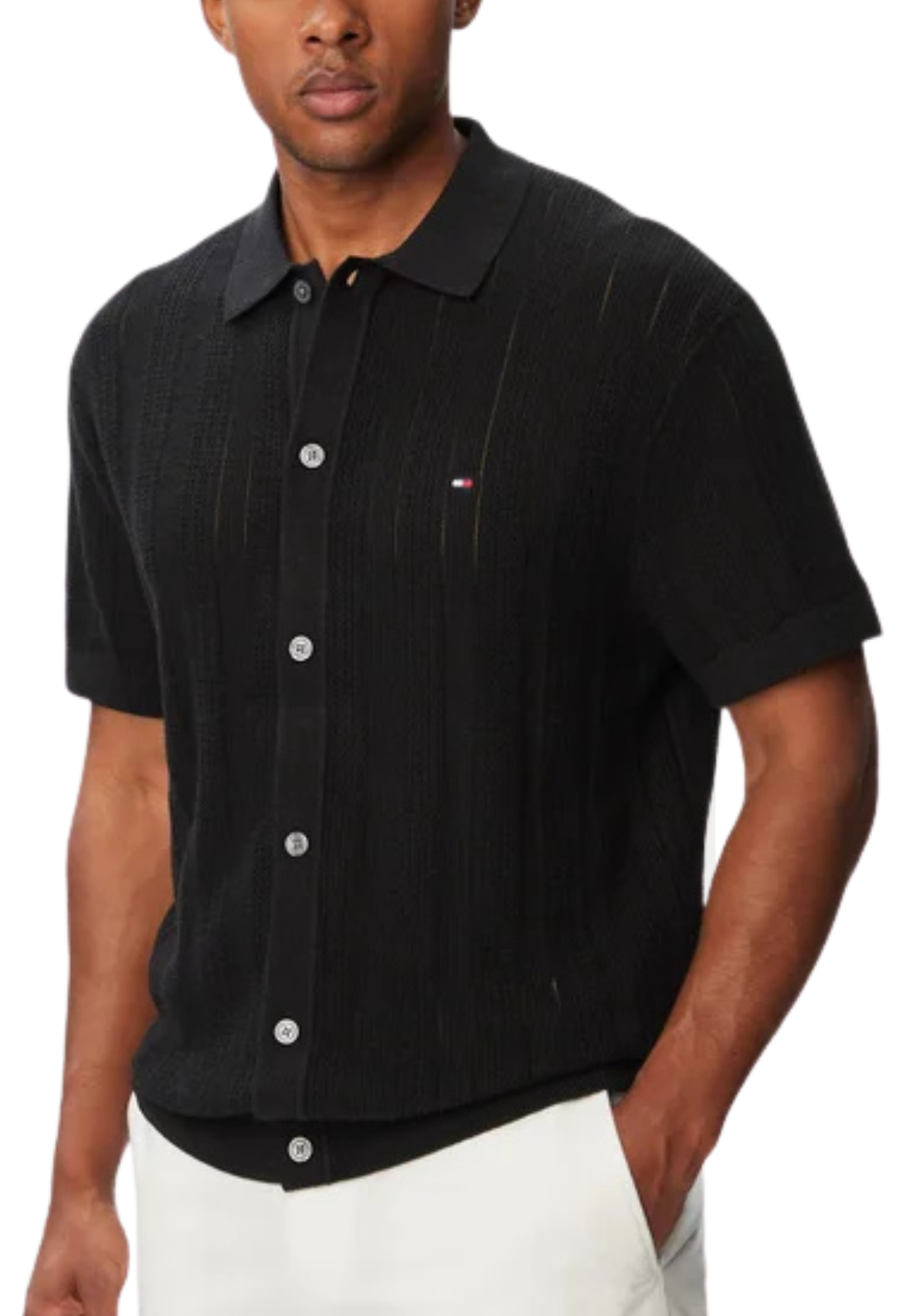 CAMICIA MANICA CORTA REGULAR FIT UOMO NERO