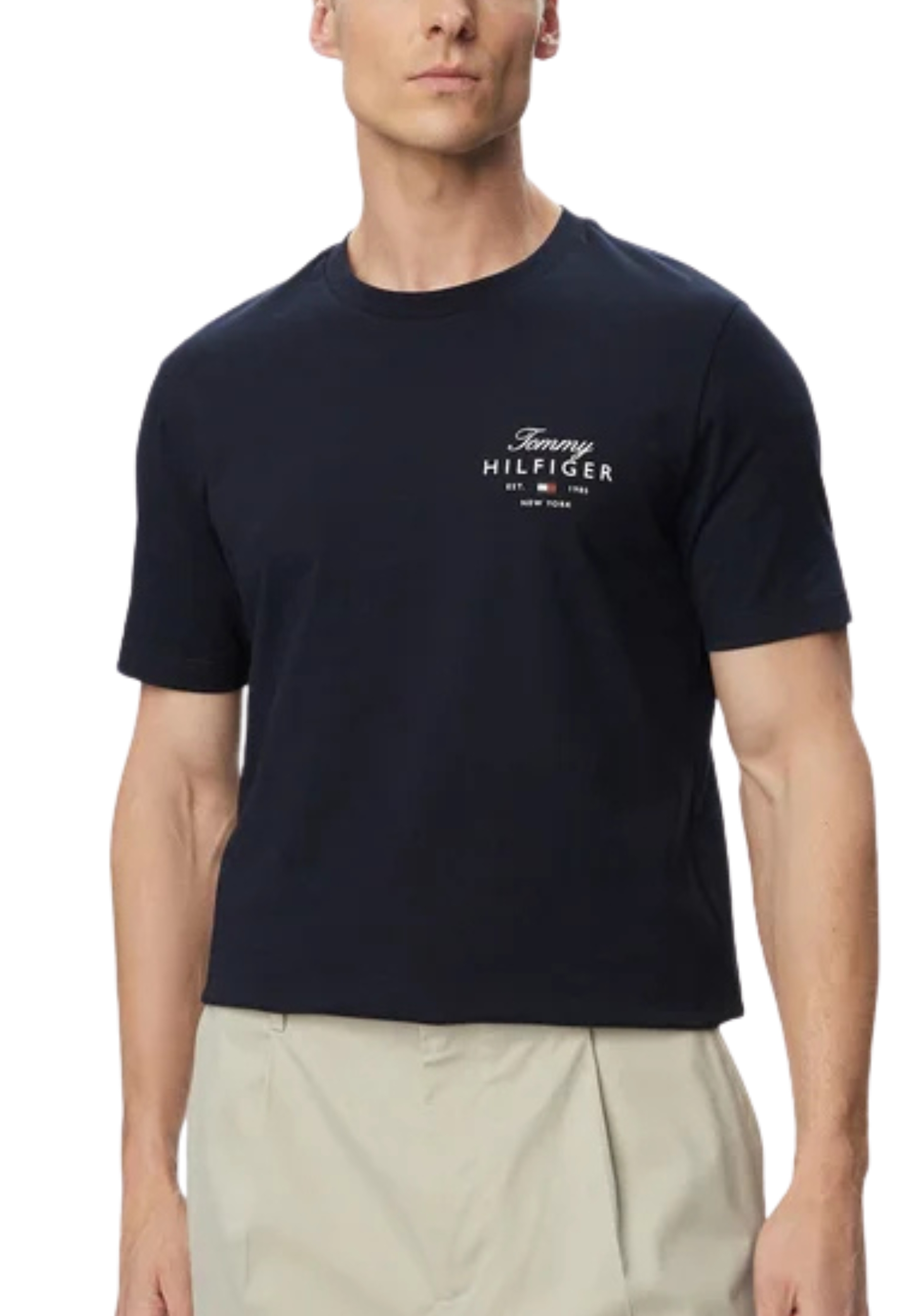 T-SHIRT MANICHE CORTE GIROCOLLO UOMO BLU