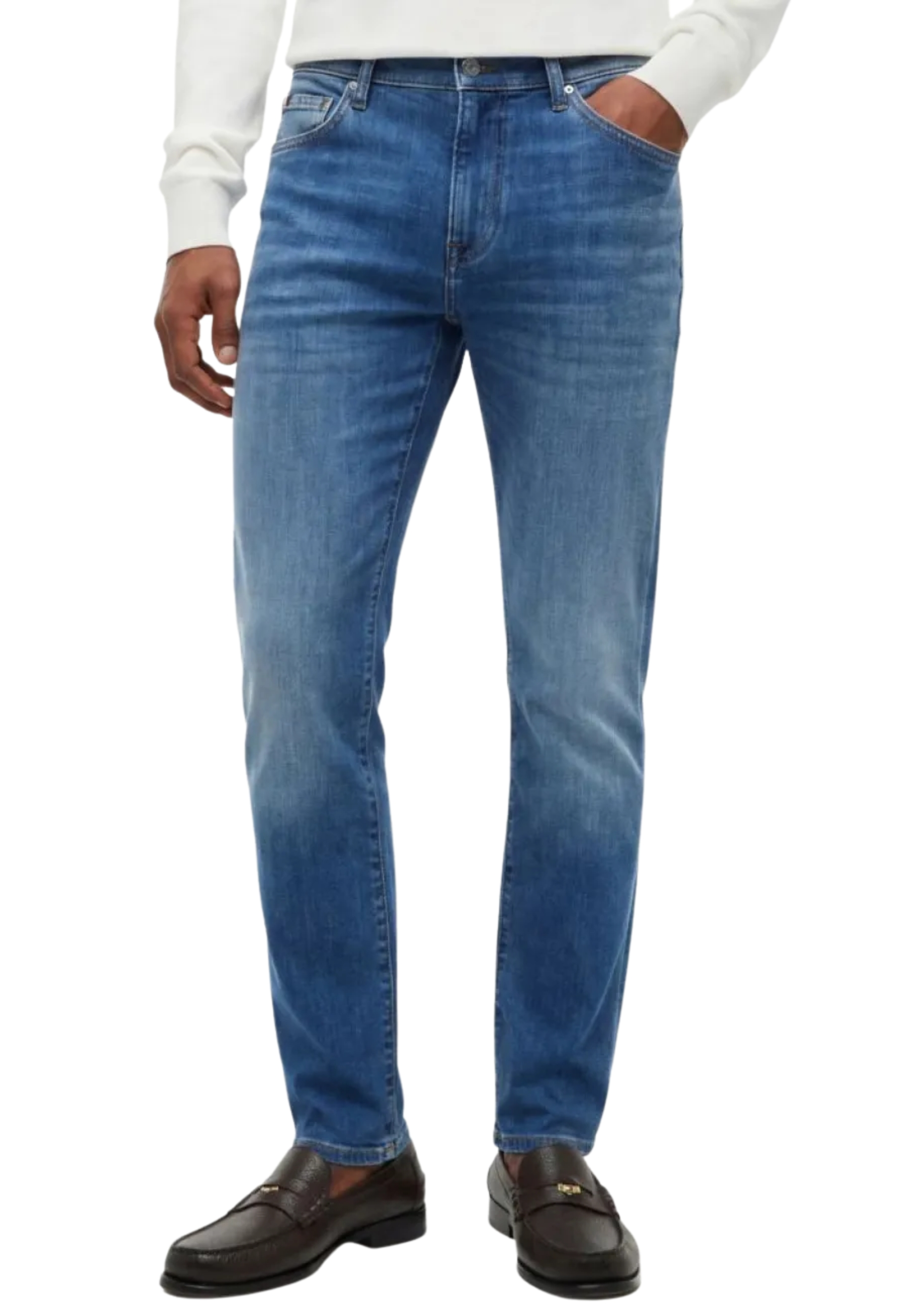 JEANS SKINNY E SLIM DENIM 5 TASCHE UOMO BLU