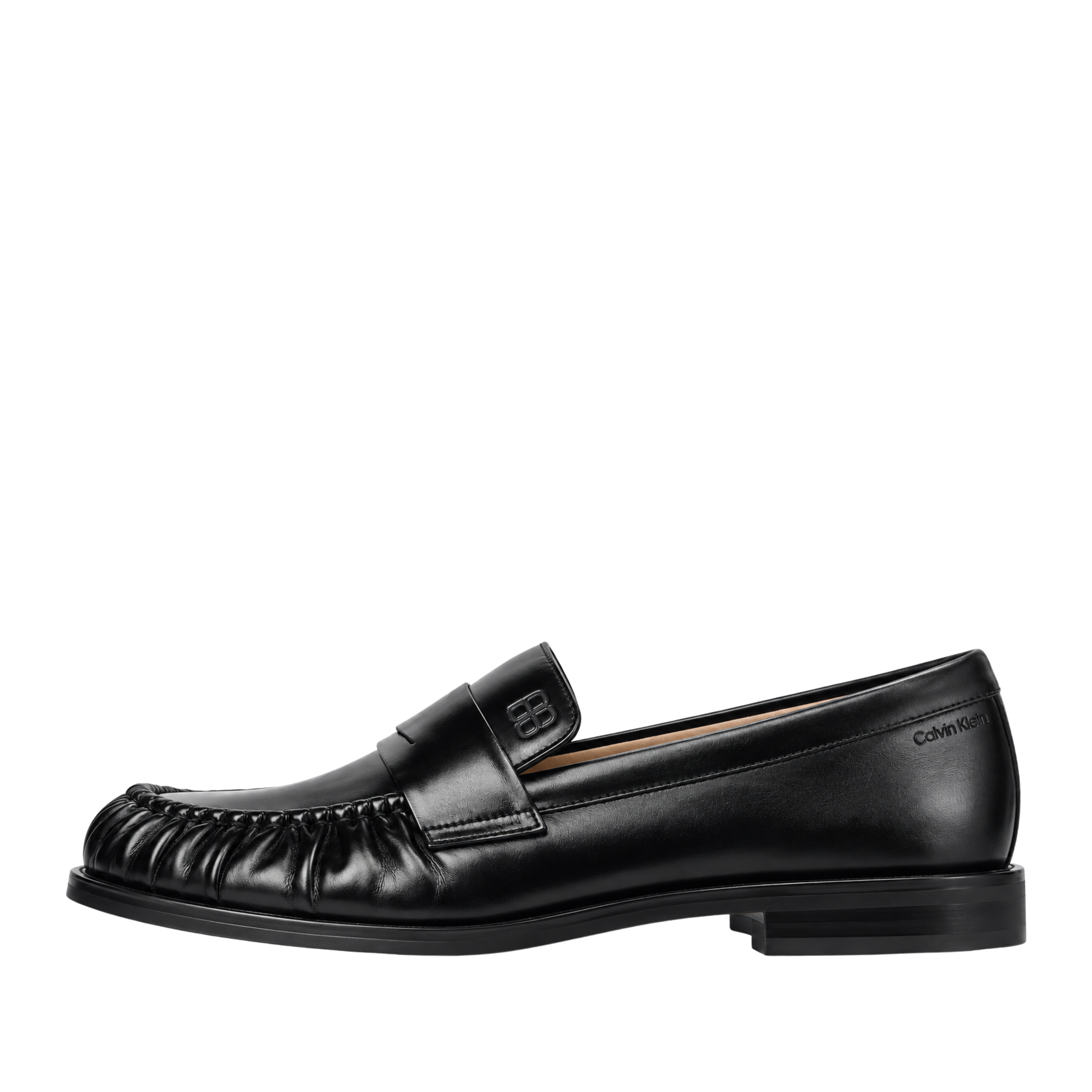 MOCASSINI PENNY LOAFER IN NAPPA CON PUNTA ARRICCIATA UOMO NERO