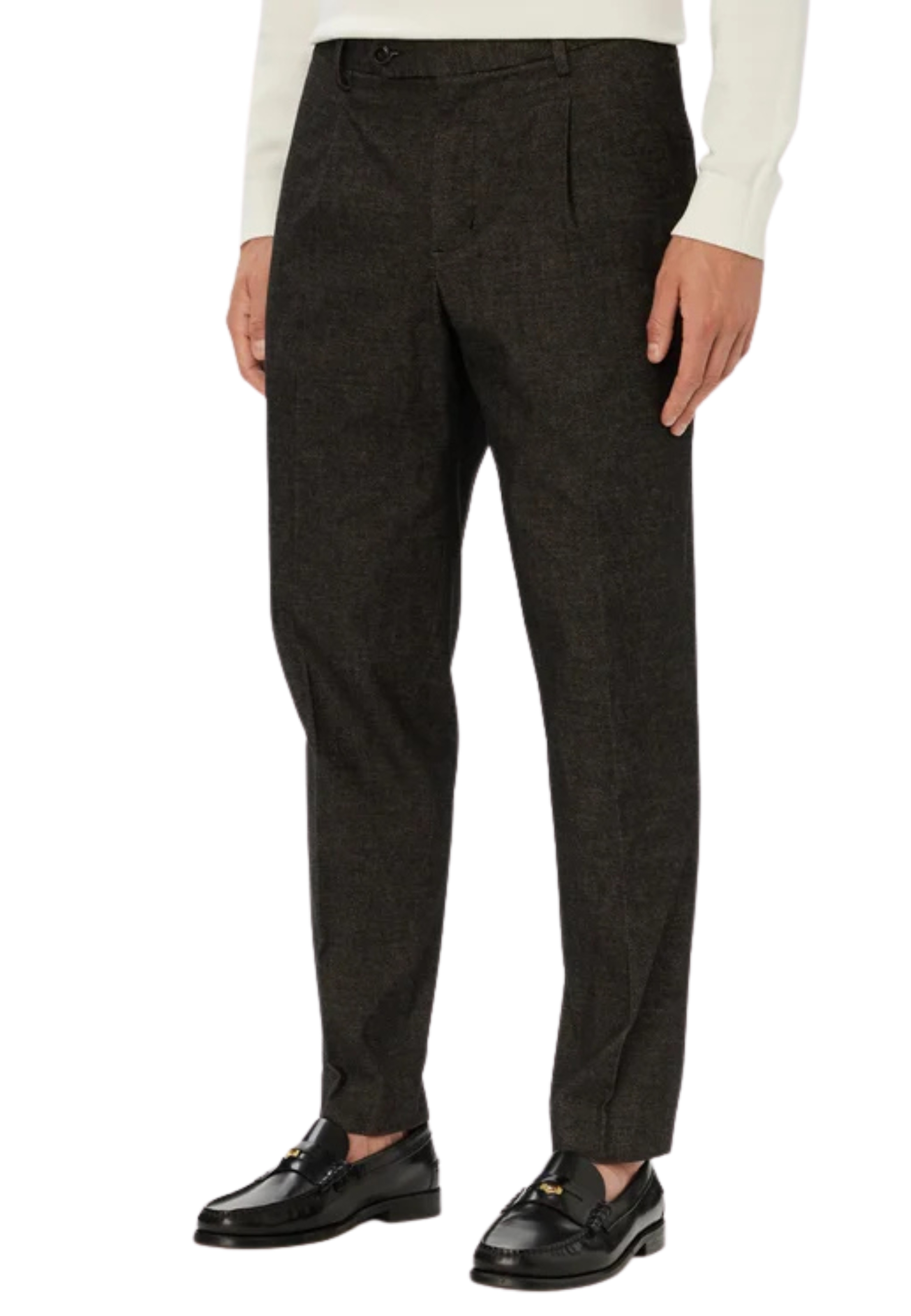 PANTALONE ELEGANTE CON PINCES UOMO NERO