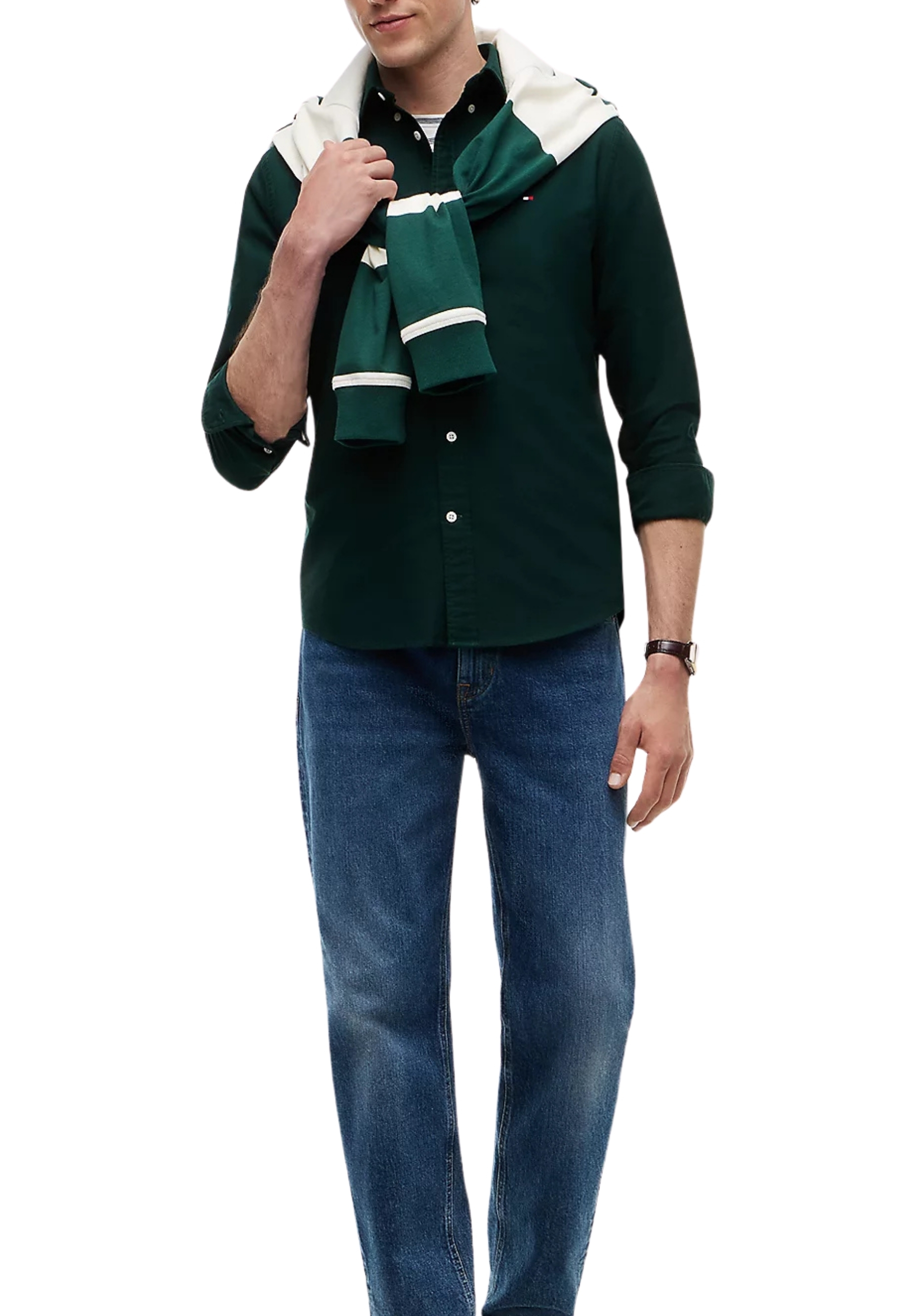 CAMICIA CASUAL OXFORD VERDE