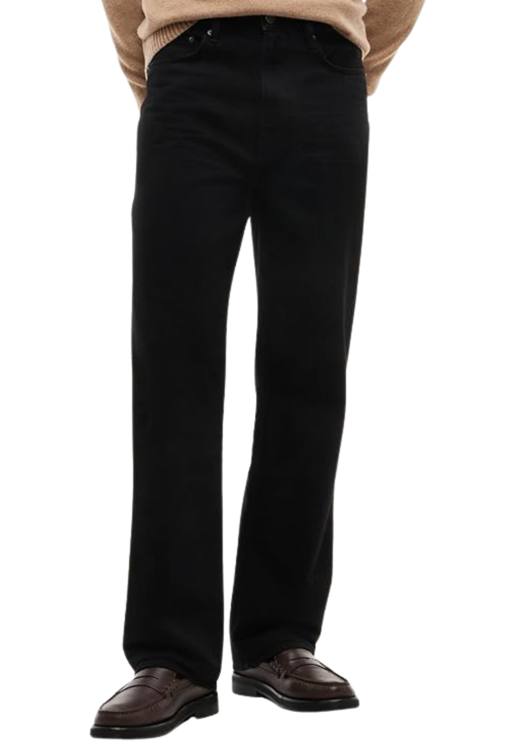 JEANS A GAMBA AMPIA UOMO NERO