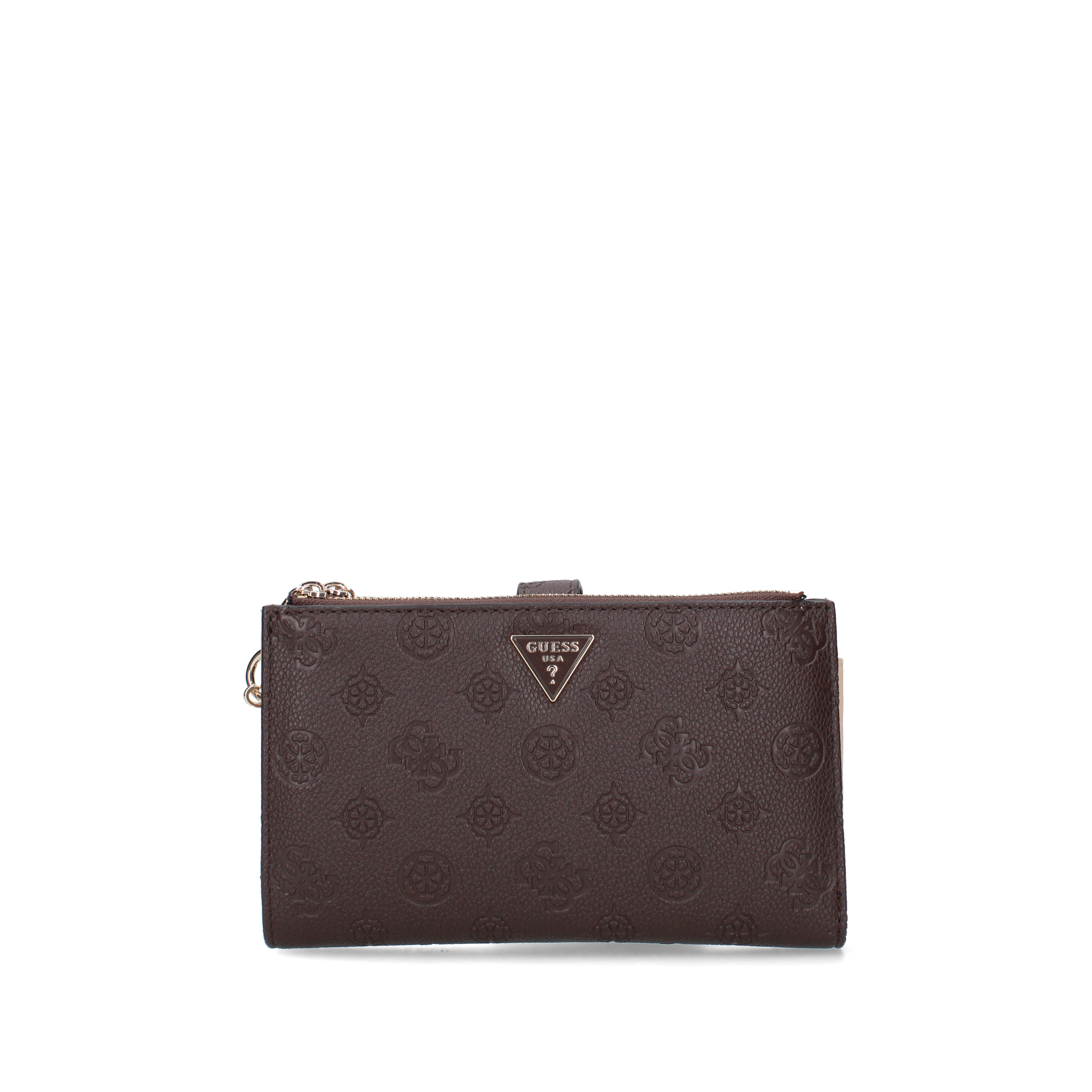 PORTAFOGLIO CON LOGO IMPRESSO DONNA MARRONE