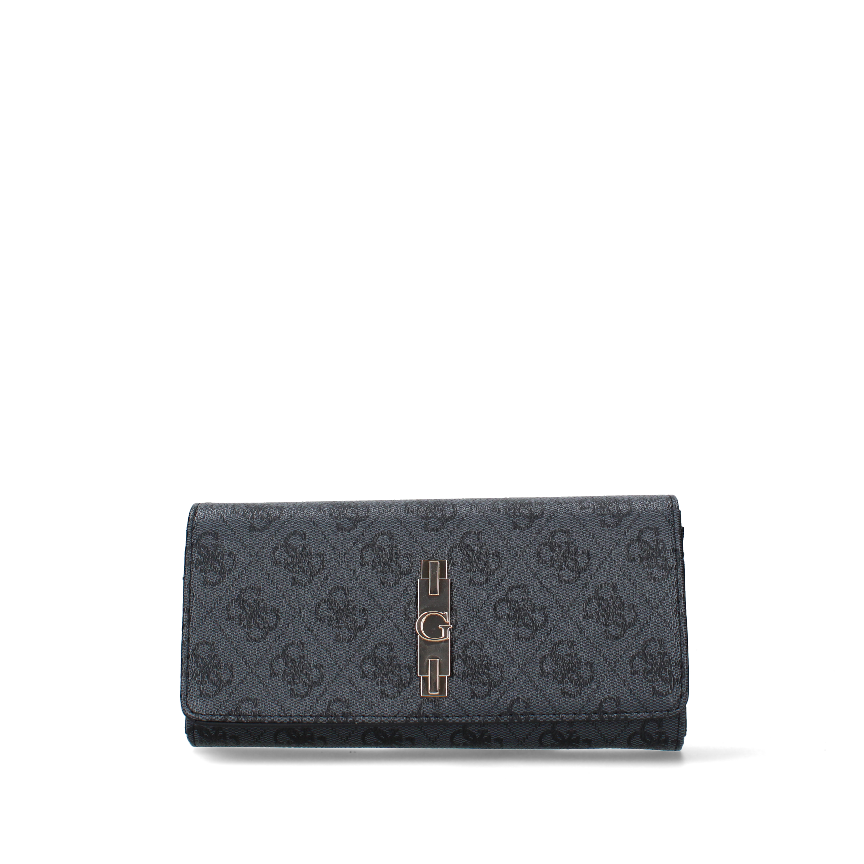 PORTAFOGLIO MAXI CON LOGO ALL OVER DONNA ANTRACITE