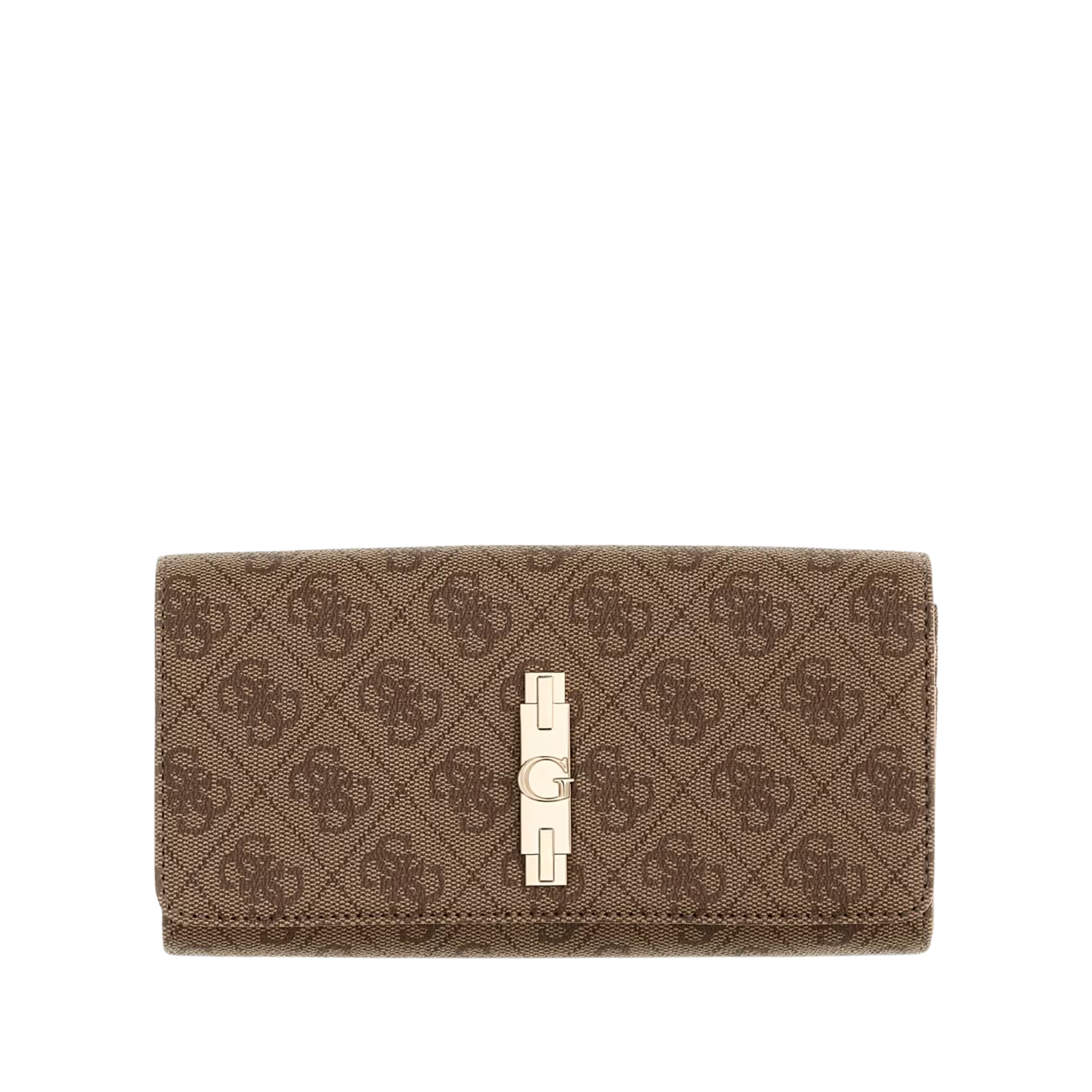 PORTAFOGLIO MAXI CON LOGO ALL OVER DONNA BEIGE