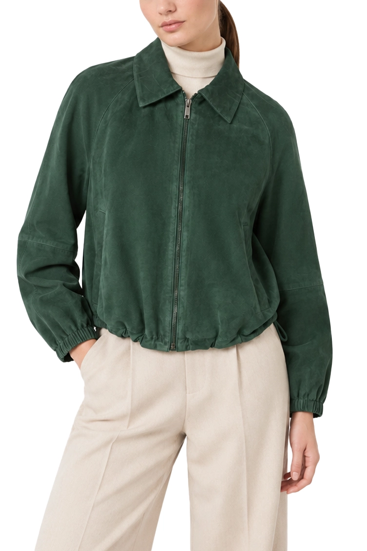 GIACCA DONNA IN SUEDE CON COULISSE REGOLABILE DONNA VERDE