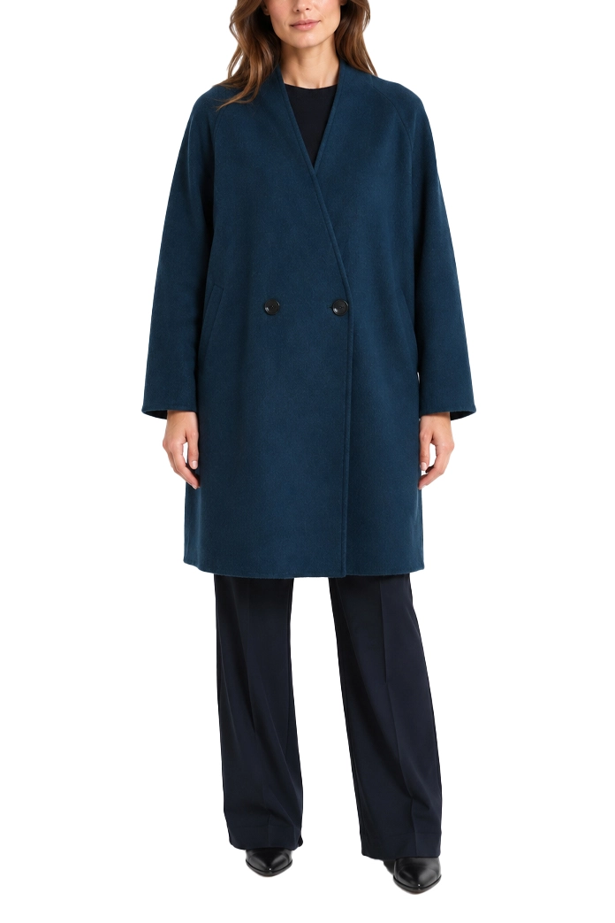 CAPPOTTO CORTO DOPPIOPETTO DONNA BLU SCURO