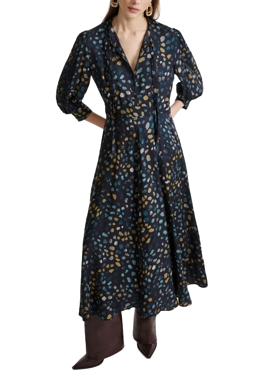 VESTITO CHEMISIER STAMPATO DONNA BLU