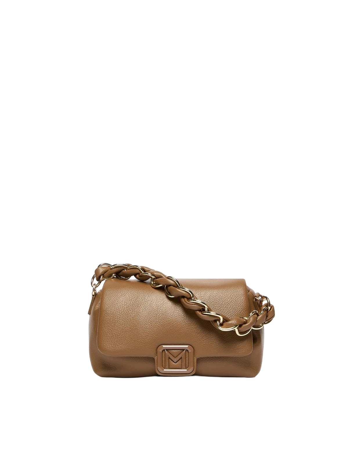 BORSA A MANO CON TRACOLLA E MANICO INTRECCIATO DONNA MARRONE