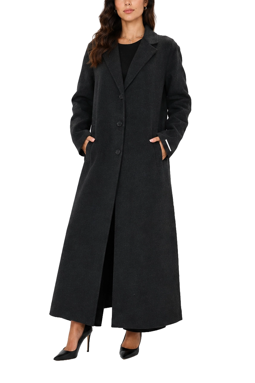 CAPPOTTO LUNGO IN DOUBLE STRETCH  DONNA GRIGIO