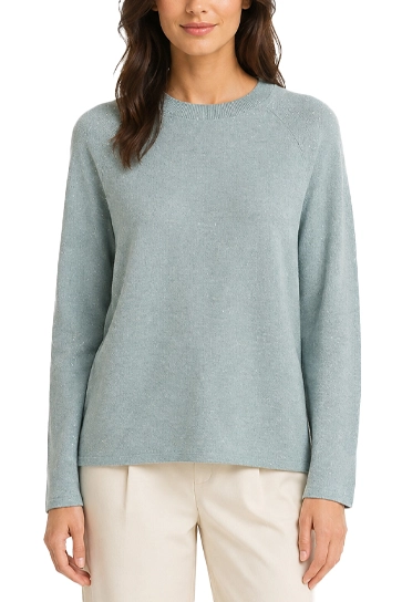 MAGLIA GIROCOLLO  CON LUREX E PAILLETTES DONNA VERDE