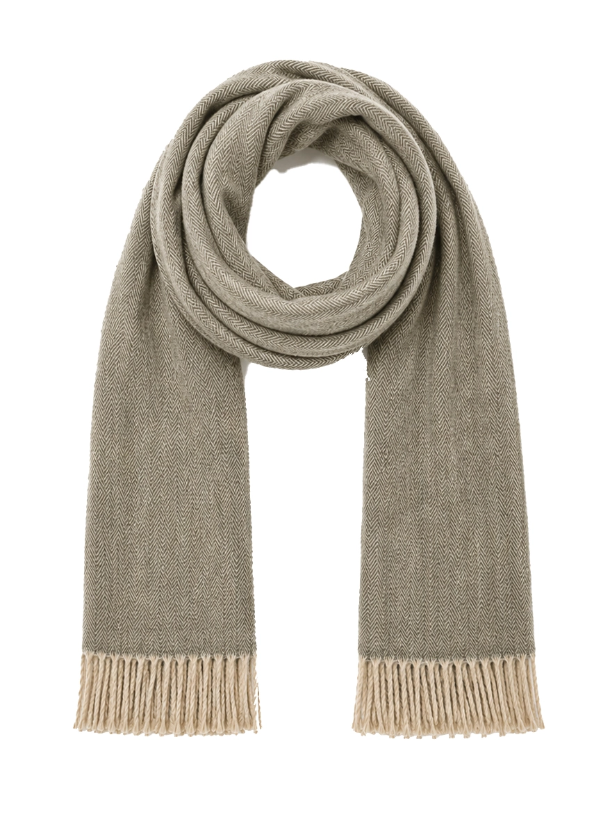 SCIARPA CON FRANGE DONNA VERDE