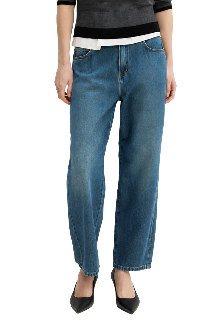 JEANS SLIM FIT IN PURO COTONE DONNA BLU