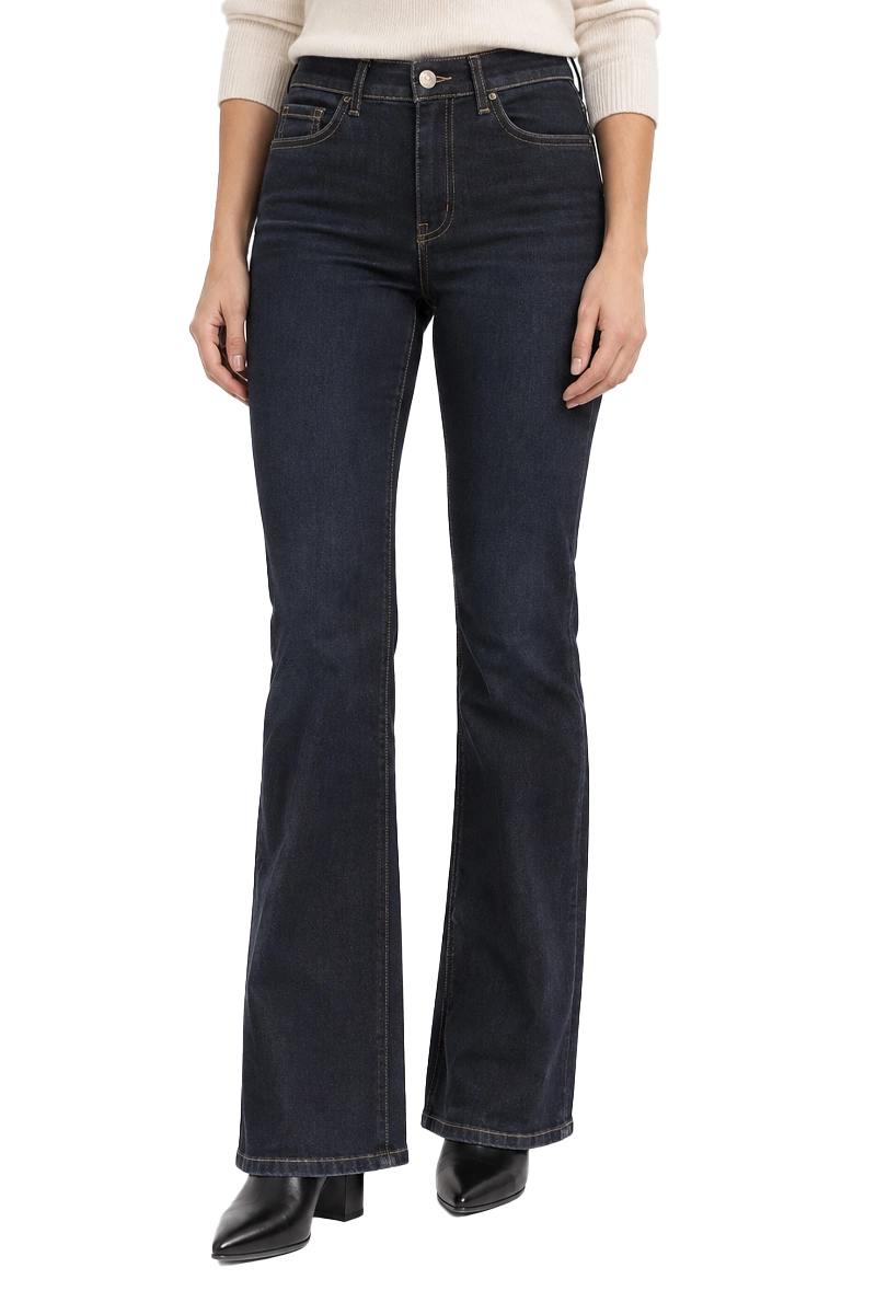 JEANS SLIM FIT CON GAMBA SVASATA DONNA BLU