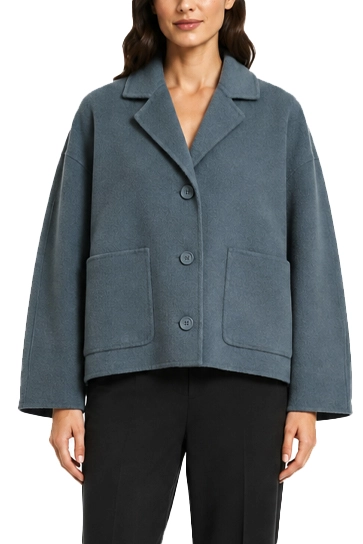 GIACCA MONOPETTO IN DOUBLE STRETCH CON SPACCHETTI LATERALI DONNA VERDE
