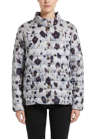 PIUMINO CORTO IN TESSUTO TECNICO ANTIGOCCIA REVERSIBILE DONNA GRIGIO