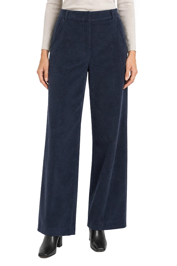 PANTALONE PALAZZO IN CINIGLIA STRETCH DONNA BLU