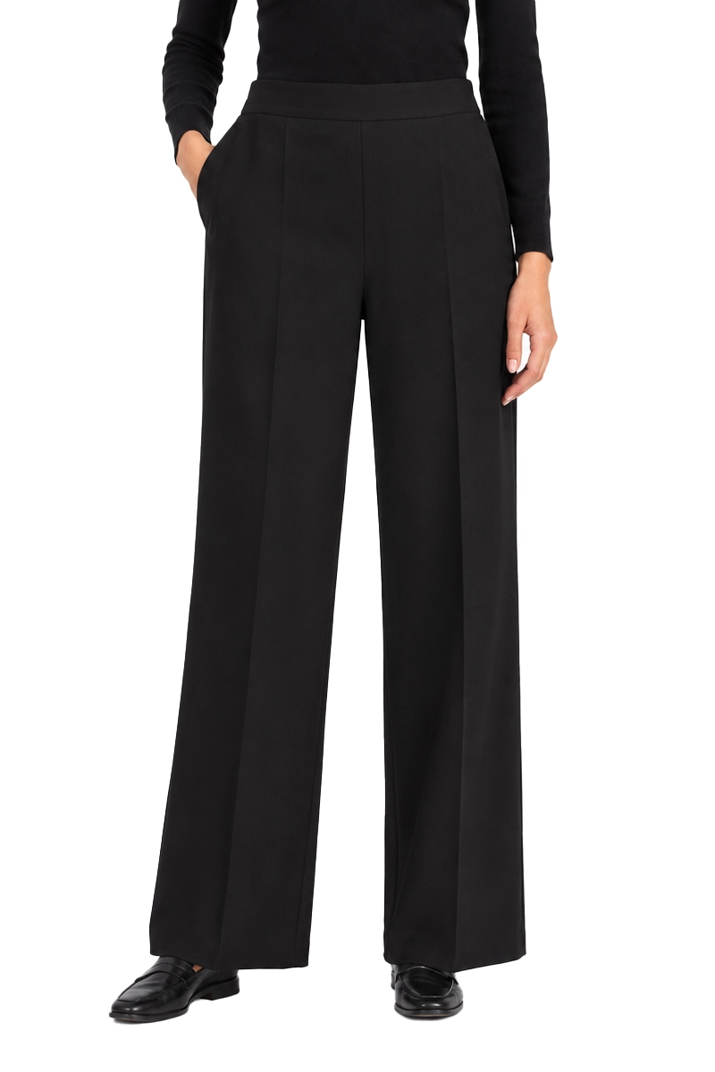 PANTALONI PALAZZO AMPI E FLUIDI DONNA NERO