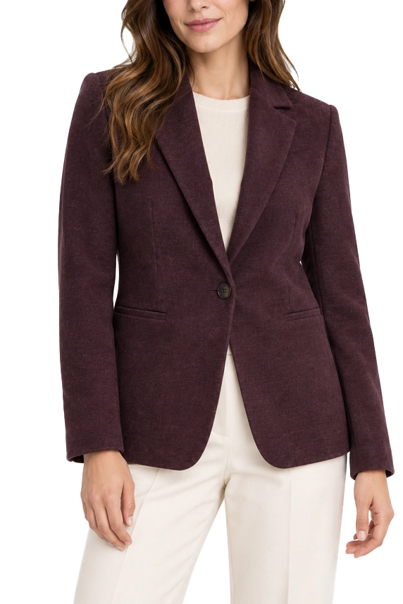 BLAZER MONOPETTO IN CINIGLIA STRETCH DONNA VIOLA