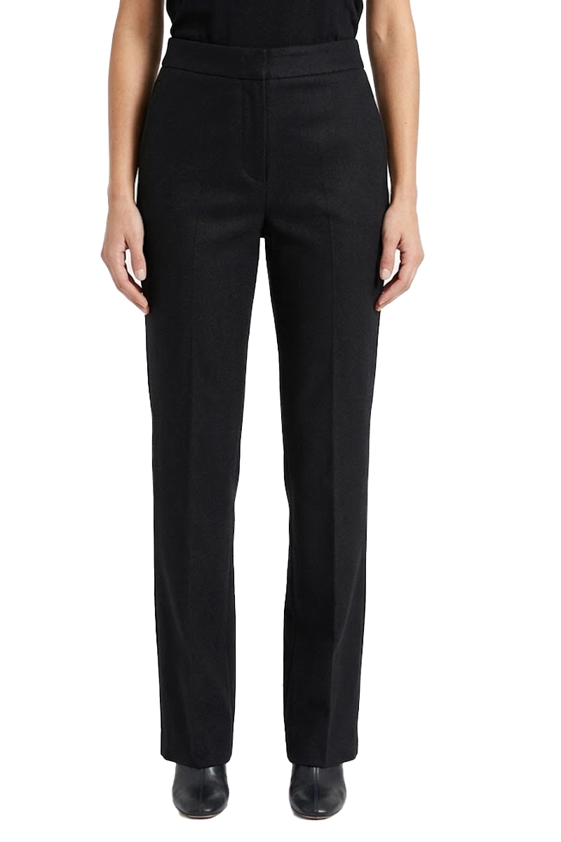 PANTALONI PALAZZO A GAMBA AMPIA IN TESSUTO MORBIDO DONNA NERO