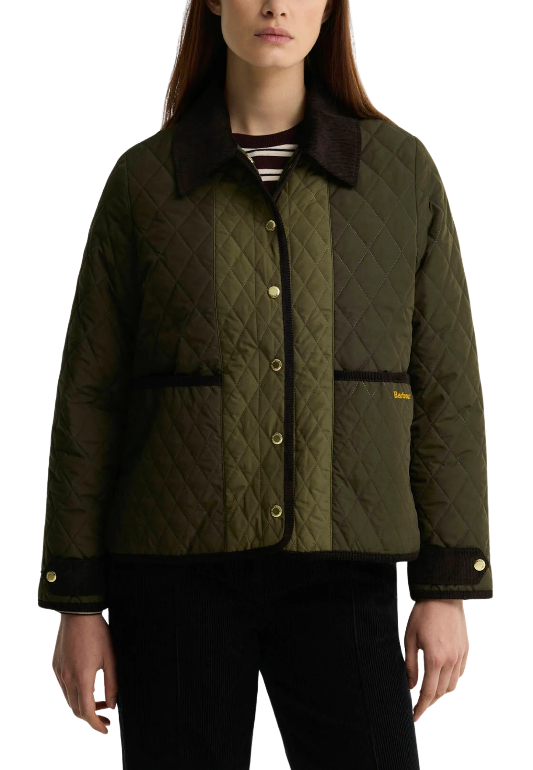 PIUMINO TRAPUNTATO CON FINITURA PATCHWORK DONNA VERDE