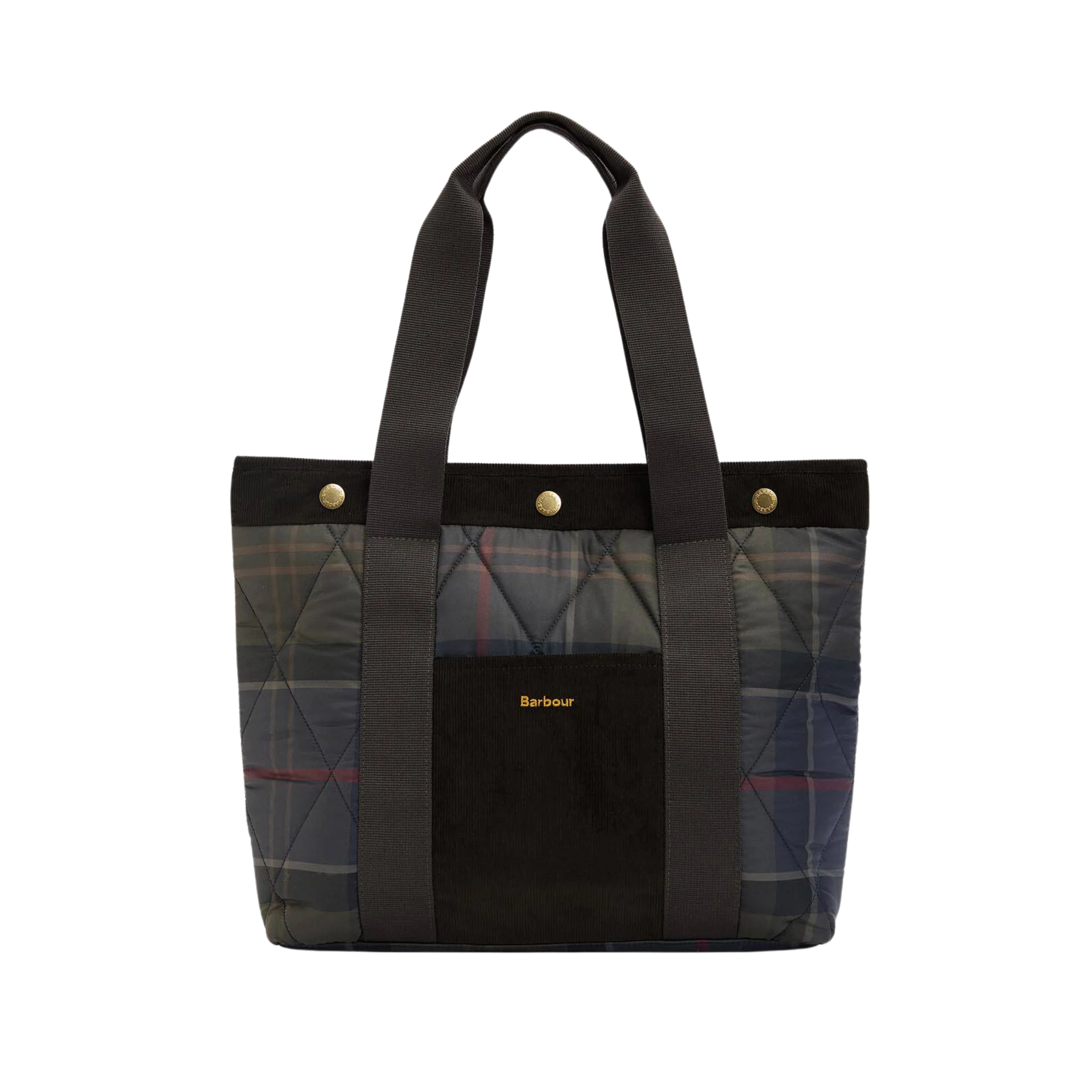 BORSA A MANO TOTE TRAPUNTATA IN TARTAN DONNA BLU