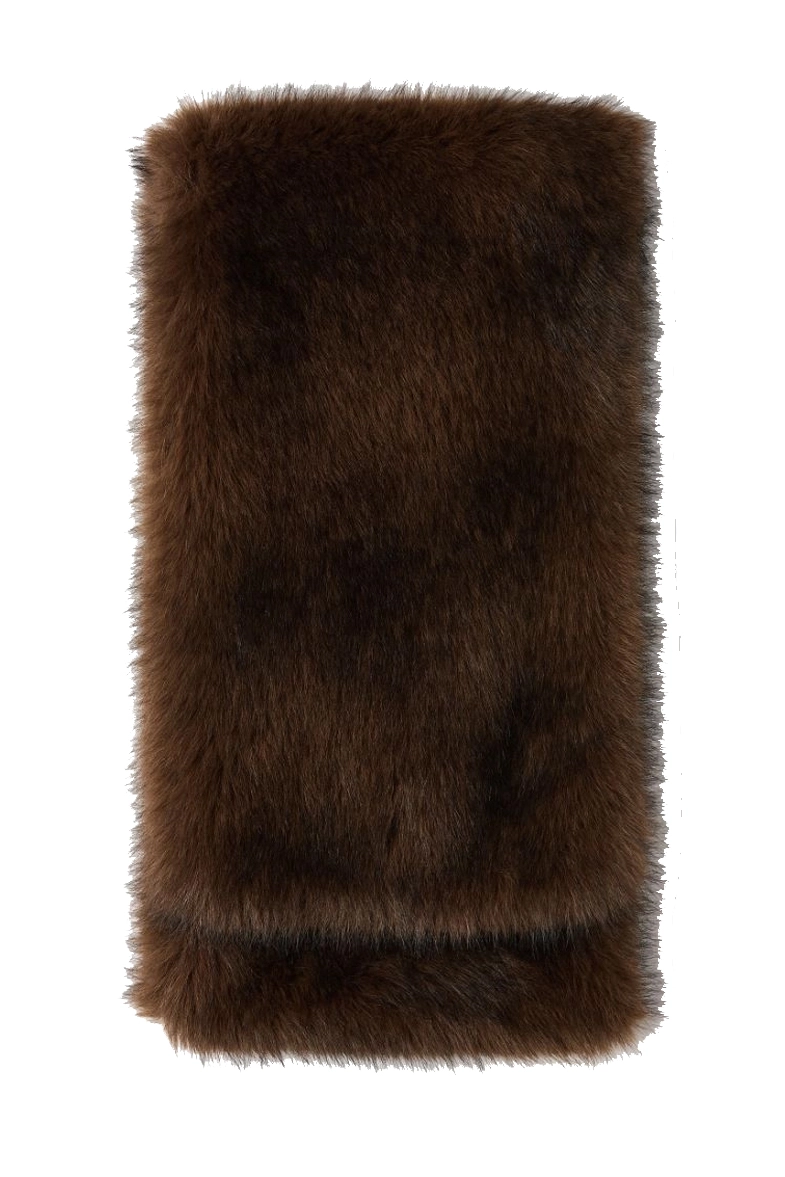 STOLA FLUFFY DONNA MARRONE