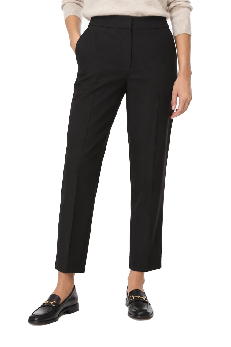 PANTALONI CHINO SEMIADERENTI IN TESSUTO STRETCH DONNA NERO