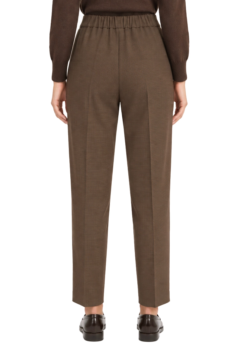 PANTALONI CHINO SEMIADERENTI IN TESSUTO STRETCH  MICROQUAD. DONNA  NERO