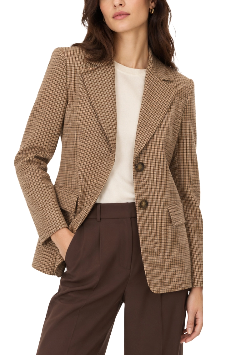 BLAZER ADERENTE IN TESSUTO STRETCH DONNA BEIGE