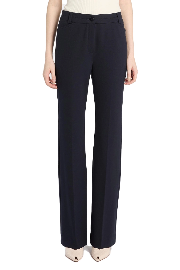PANTALONI PALAZZO IN JERSEY DI MISTO VISCOSA PUNTO MILANO DONNA BLU