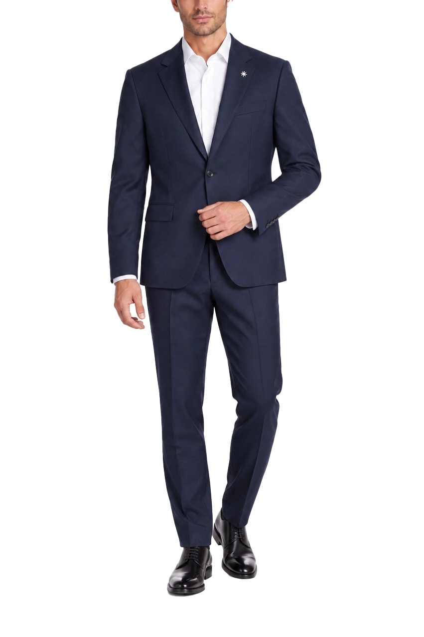 COMPLETO CON GIACCA MONOPETTO E PANTALONI REGULAR UOMO BLU