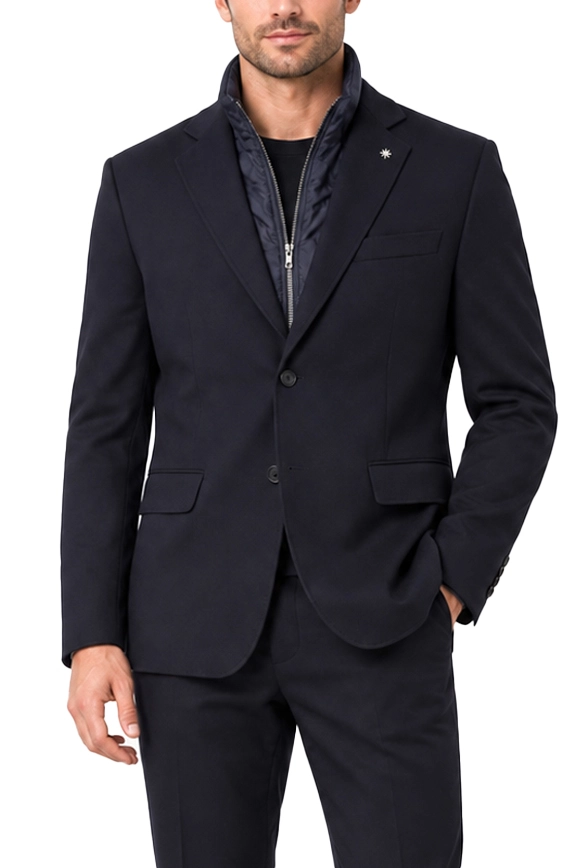 GIACCA SARTORIALE CON FODERA RIMOVIBILE UOMO BLU