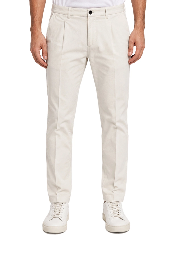 PANTALONI CHINO SLIM UOMO AVORIO