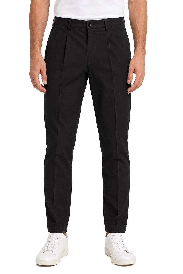 PANTALONI CHINO SLIM UOMO NERO