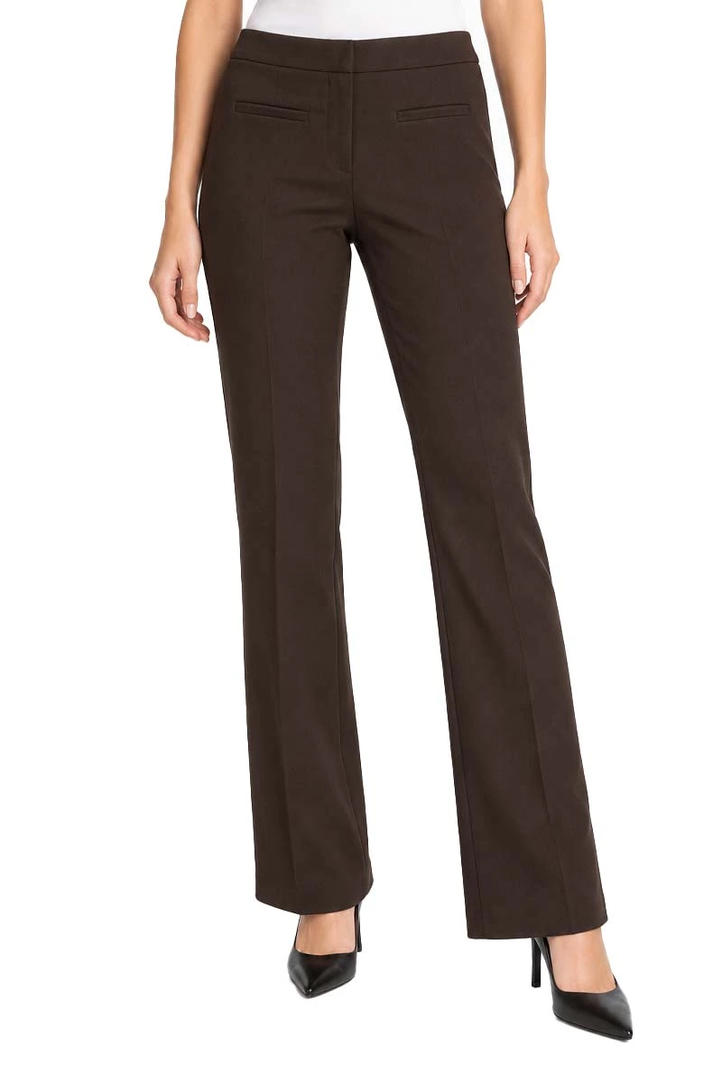 PANTALONI PALAZZO IN CAVALRY STRETCH DONNA MARRONE