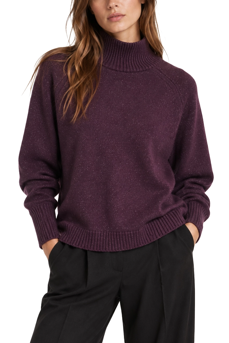 MAGLIA DOLCEVITA N LANA CASHMERE E LUREX DONNA VIOLA