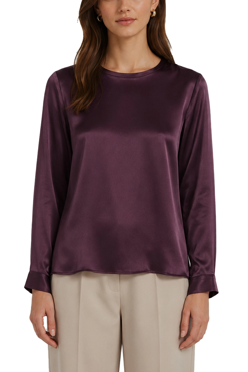 BLUSA IN RASO DI MISTO SETA DONNA VIOLA