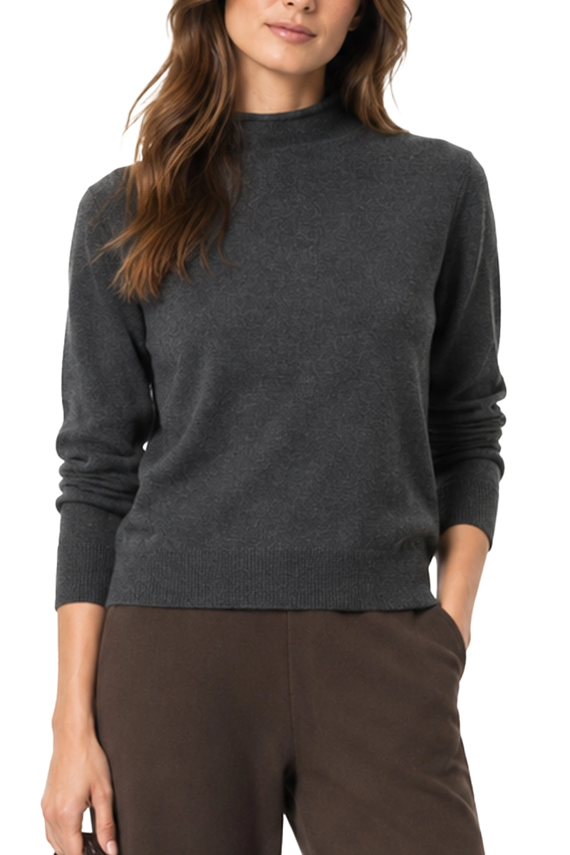 MAGLIA DOLCEVITA IN MISTO LANA E CASHMERE DONNA ANTRACITE