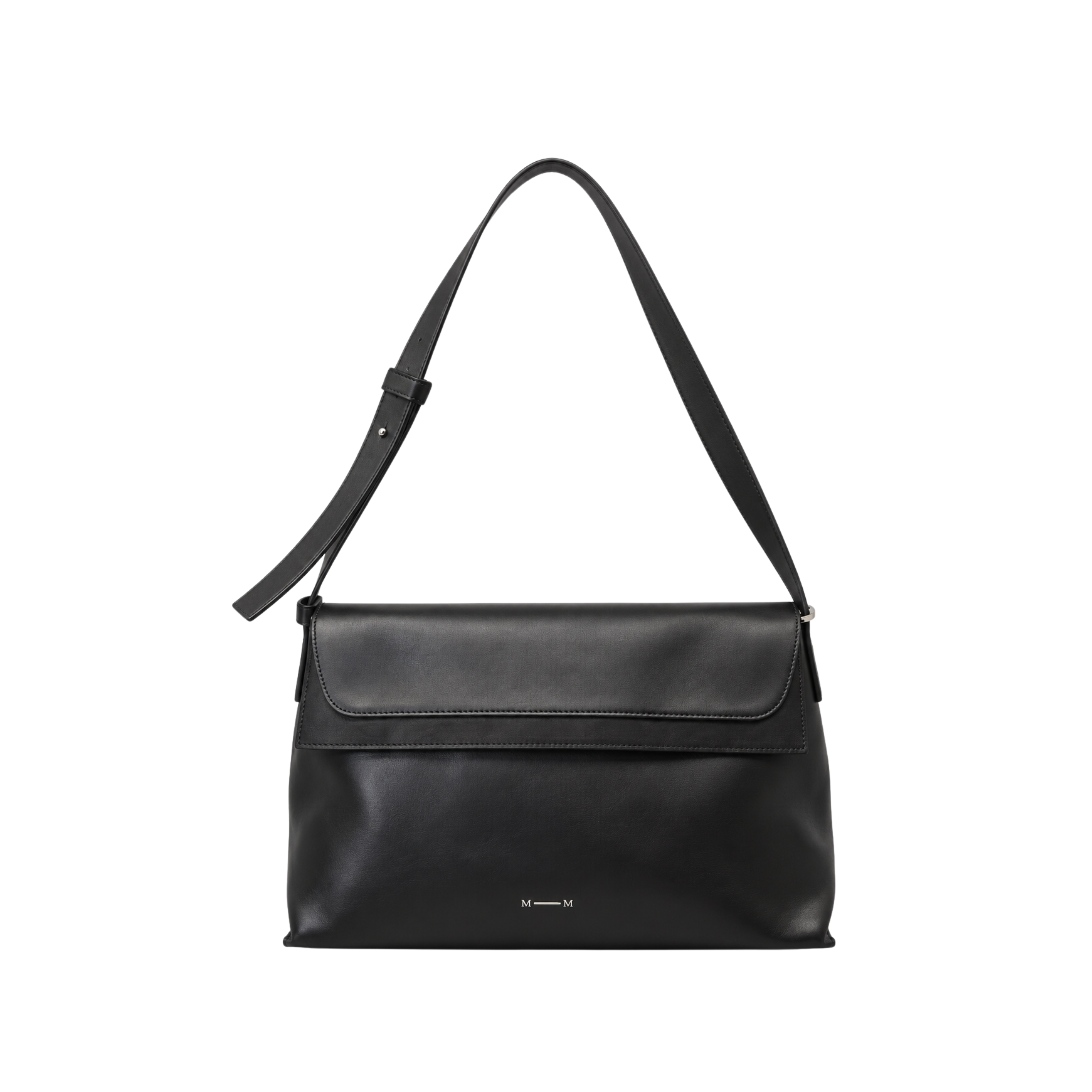 BORSA A SPALLA CHIUSURA PATTA MAGNETICA DONNA NERO