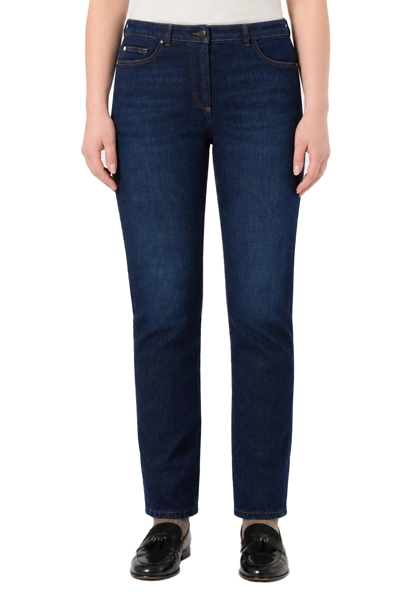 JEANS SLIM FIT IN DENIM STRETCH DONNA BLU