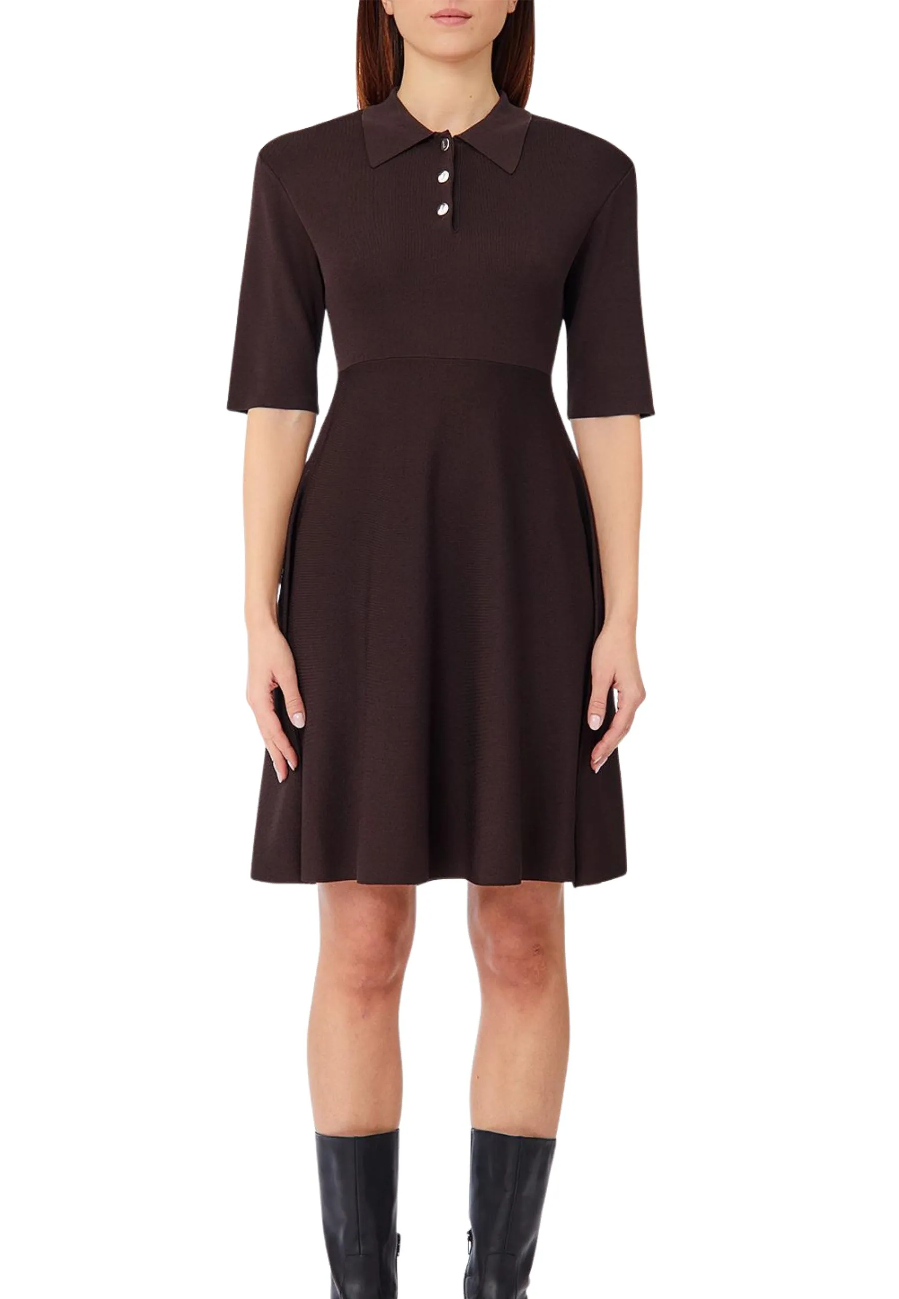 VESTITO CORTO A MANICHE CORTE DONNA