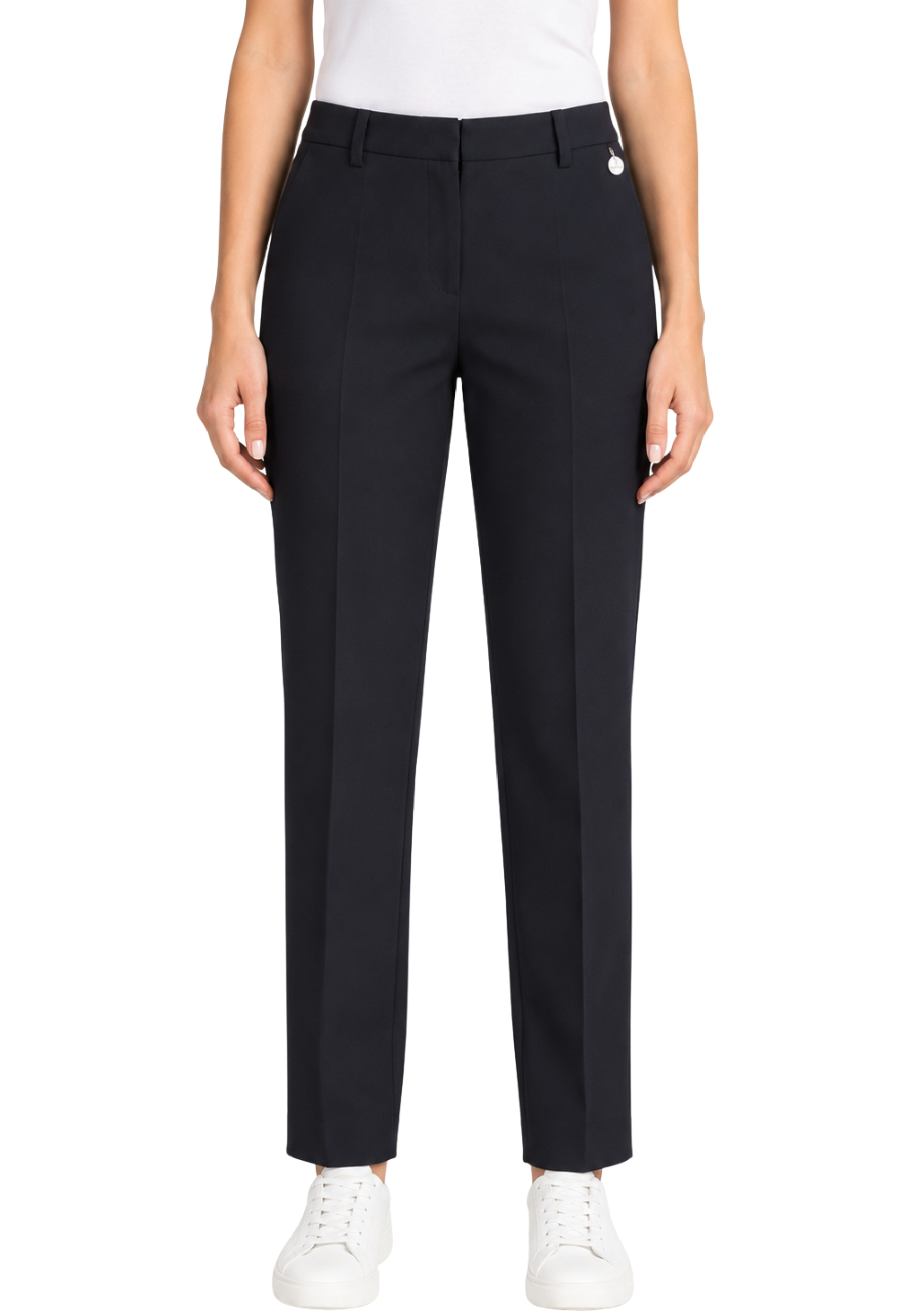 PANTALONI  A SIGARETTA SARTORIALI DONNA NERO