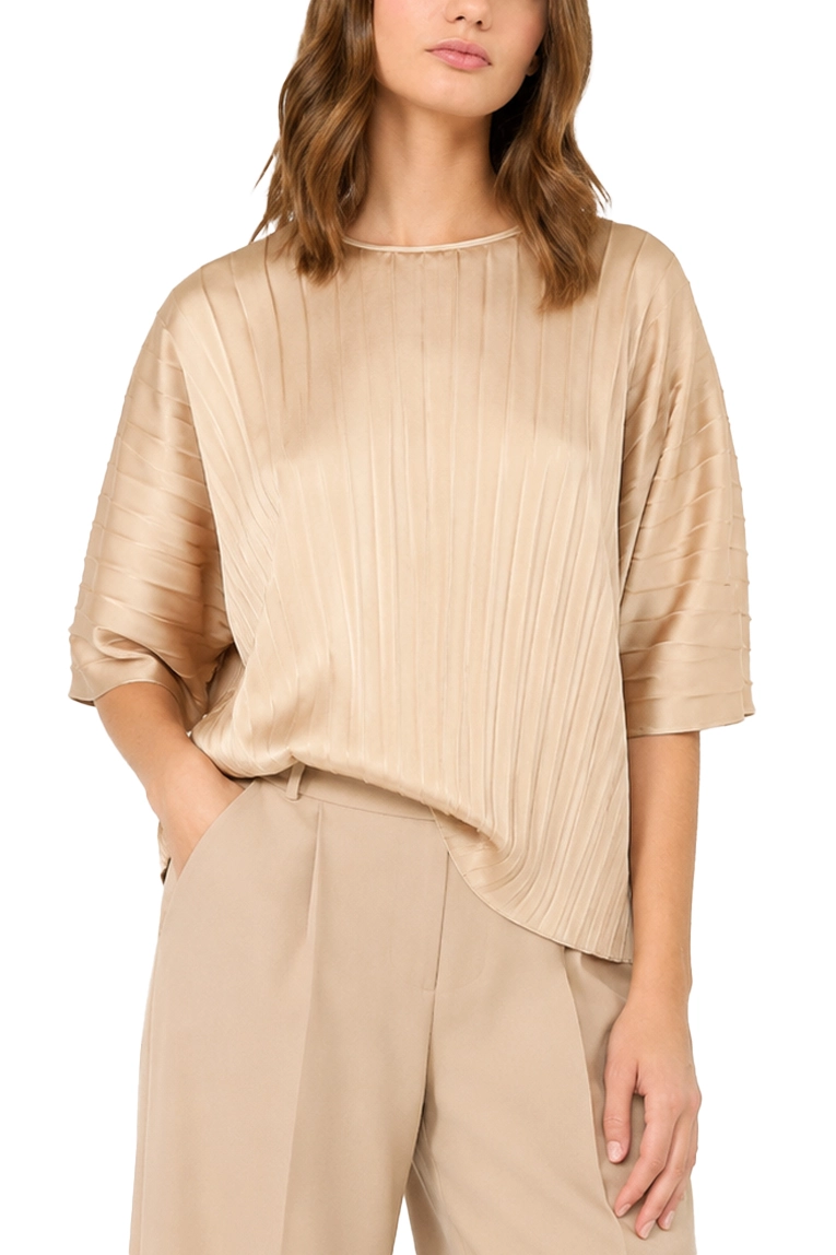 BLUSA PLISSÉ IN RASO DONNA ROSA