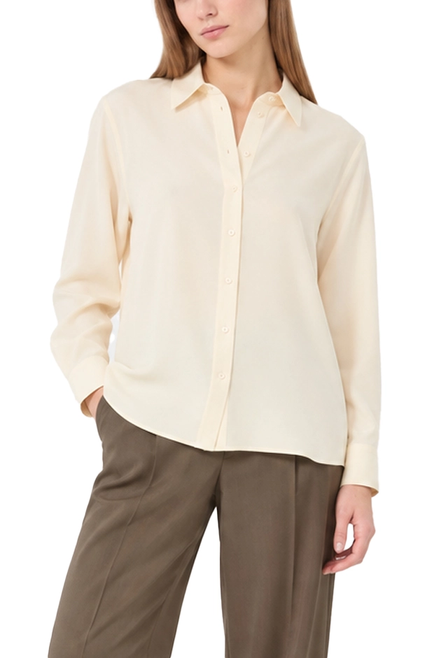 CAMICIA IN HABOTAI DI PURA SETA DONNA AVORIO