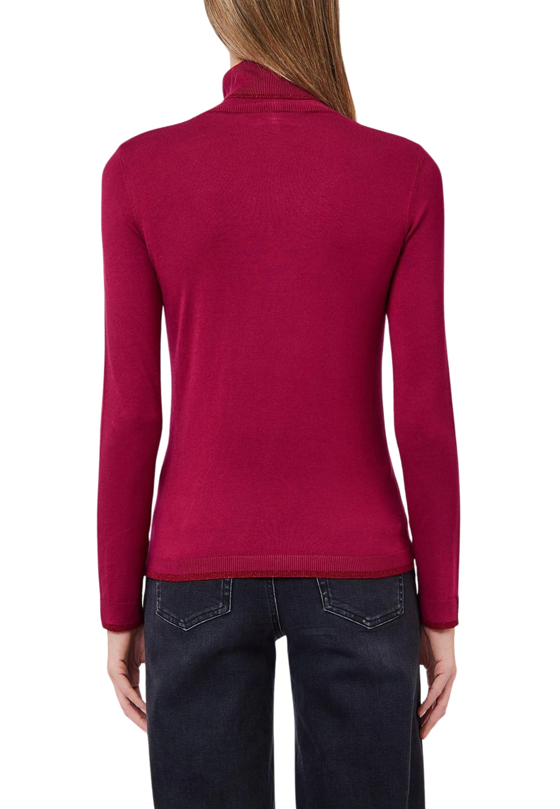 MAGLIA DOLCEVITA IN MISTO VISCOSA DONNA ROSSA