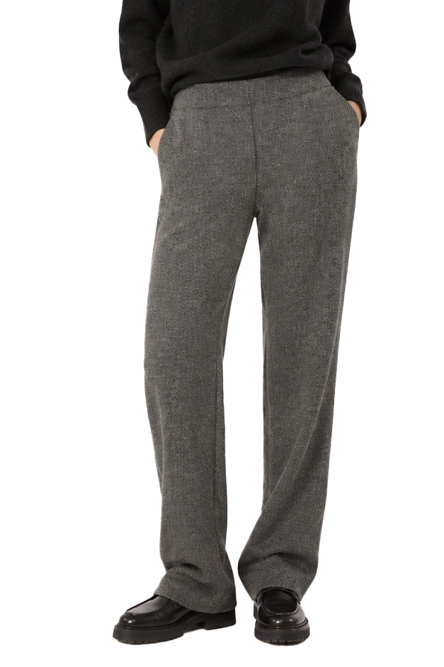 PANTALONI PALAZZO IN JERSEY JACQUARD DONNA GRIGIO